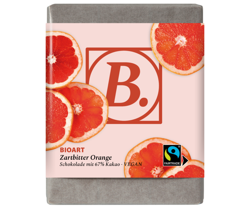 BIOART Schoko Zartbitter Orange 70g, Fairtrade